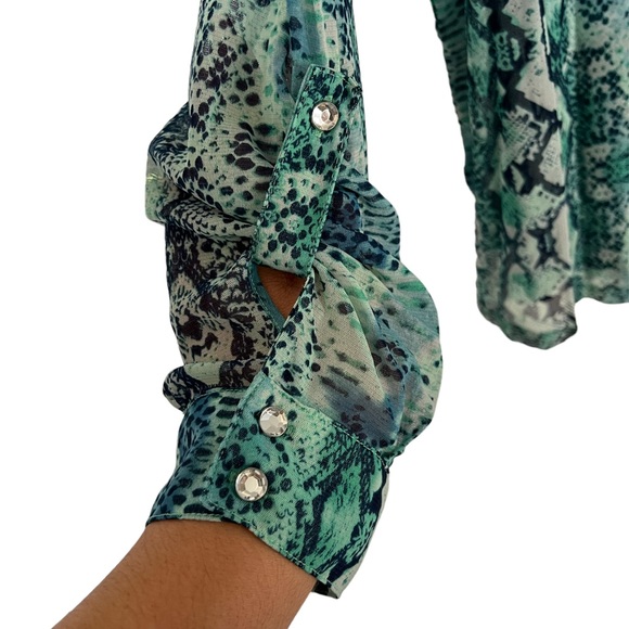 INC International Concepts Sheer Snake Print - Picture 2 of 5